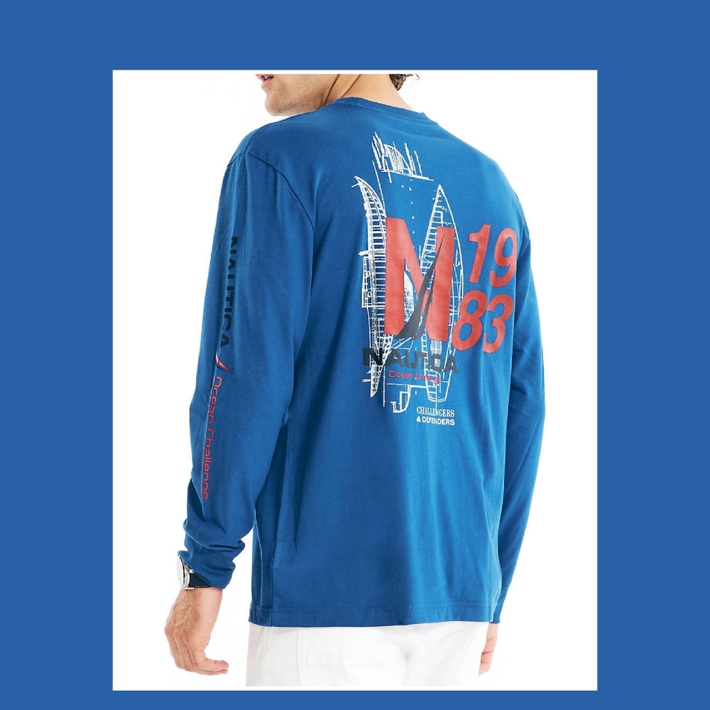 NAUTICA GRAPHIC LS POCKET SHIRT